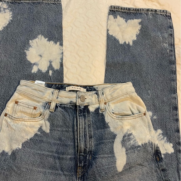 Pacsun Bleached 90's Boyfriend Blue Jeans Women’s Size 25 Distressed Denim - Picture 3 of 15